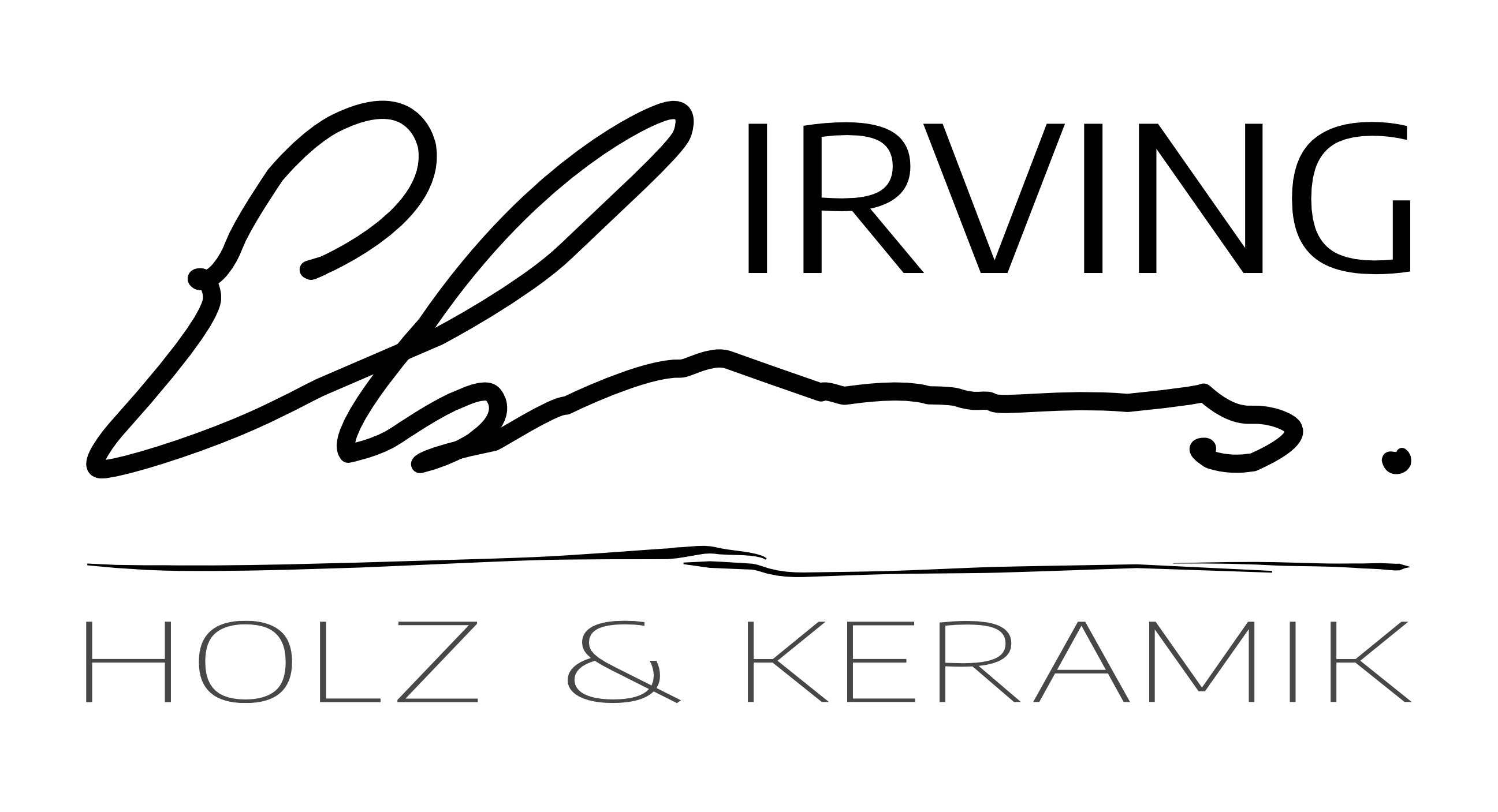 Logo für Holz und Keramik mit Unterschrift